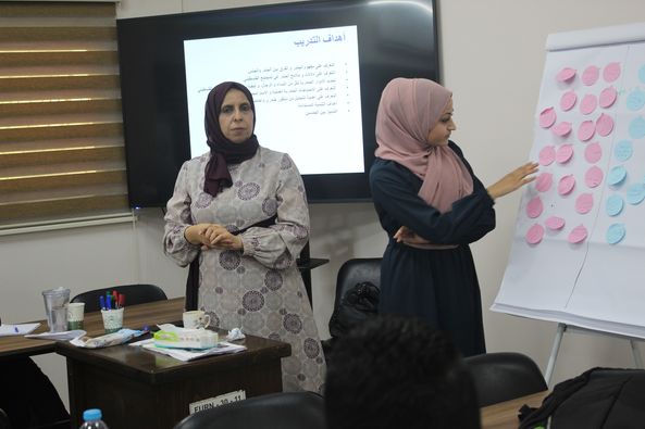 لليوم الثالث جمعية الدراسات النسوية التنموية الفلسطينية تستمر في عقد برنامجها التدريبي لبناء قدرات الشباب